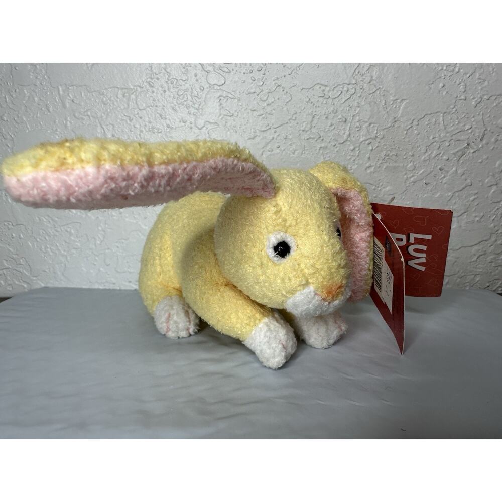 Russ Berrie Egbert Yellow Bunny Rabbit Mini Chamois 5" Plush Luv Pets